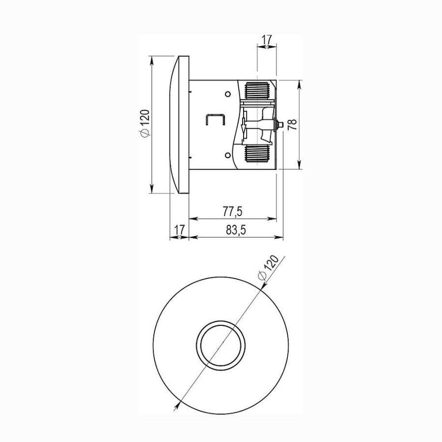 Grifer A De Ba O Presto Iberica | Grifo Temporizado Urinario Touch Accionamiento Mediante Sensor T Ctil. Presto Domo Touch Ue 79650 Presto Iberica