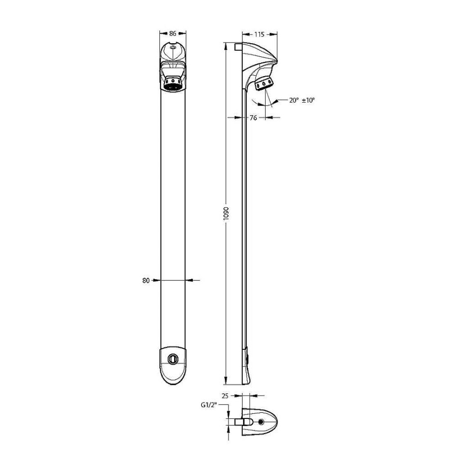 Grifer A De Ba O Presto Iberica | Grifo Temporizado Ducha Mezclador Mural Por Sensor Accionamiento Mediante Sensor. Presto Dl 400 Sensia 27472 Presto Iberica