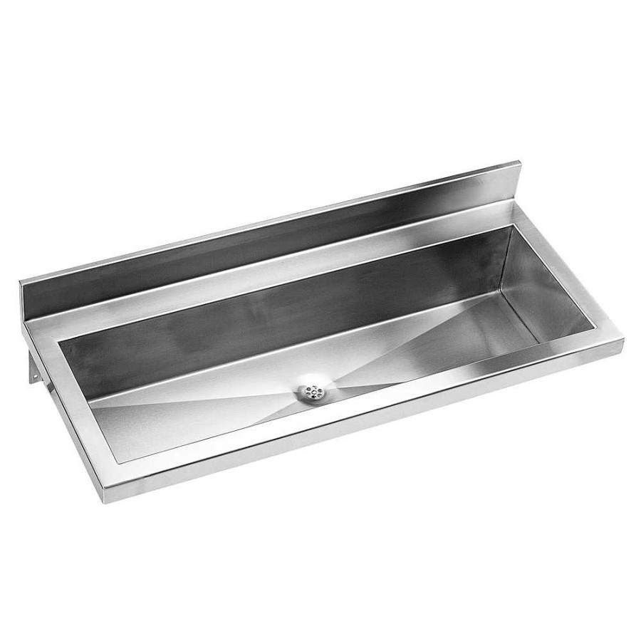 Sanitarios Acero Inox PrestoEquip | Lavabo Industrial Prestosan Inox Multiple 600 Mm Con Repisa Prestoequip 88871