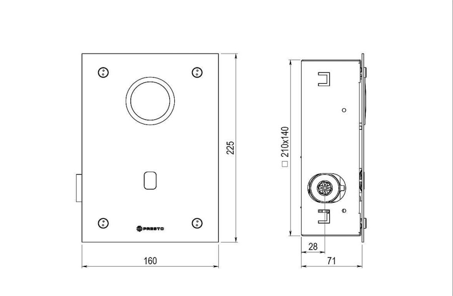 Grifer A De Ba O Presto Iberica | Fluxor Inodoro Por Sensor Accionamiento Mediante Sensor. Presto Domo Sensia I 79700 Presto Iberica