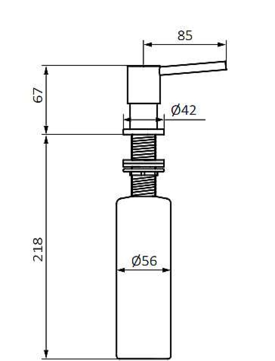 Cocina GRB Mixers | Dispensador Jab N Para Encastrar En La Encimera De La Cocina Negro Epoxi 55890100 Grb