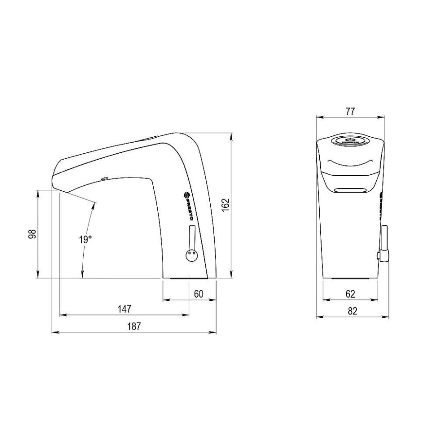 Grifer A De Ba O Presto Iberica | Grifo Temporizado Lavabo Mezclador Touch Accionamiento Mediante Sensor T Ctil. Presto Domo Touch Lm 79150 Presto Iberica