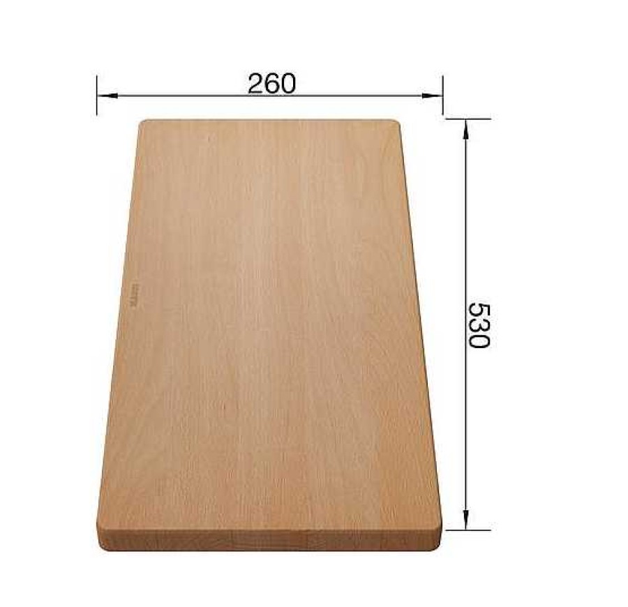 Cocina BLANCO | Tabla De Cortar Madera De Haya 530 X 260 Mm Blanco