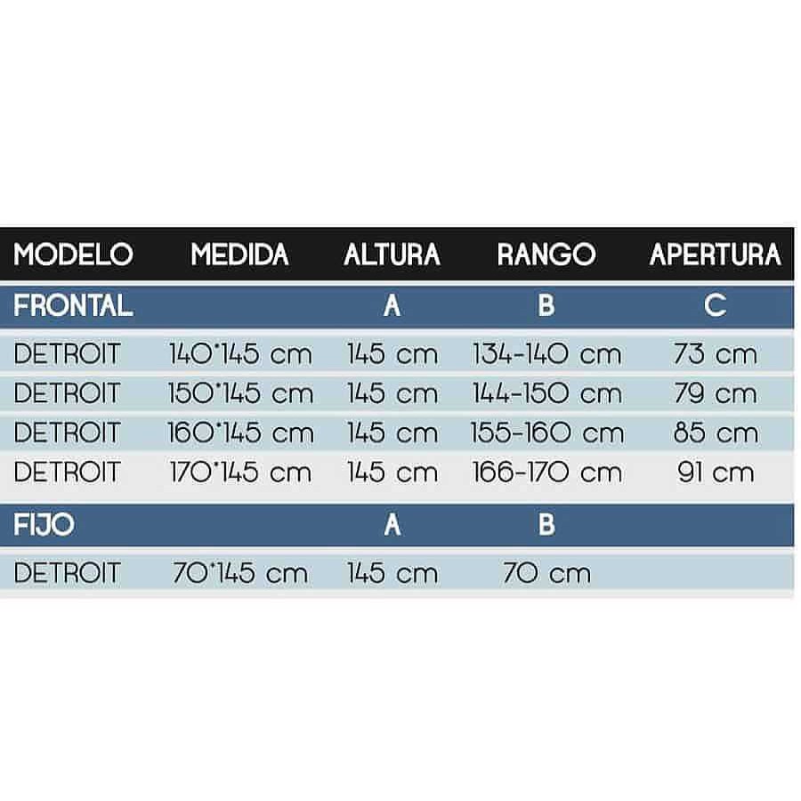 Mamparas Futurbaño | Mampara Frontal De Ba Era1 Hoja Fija + 2 Correderas Detroit Futurba O