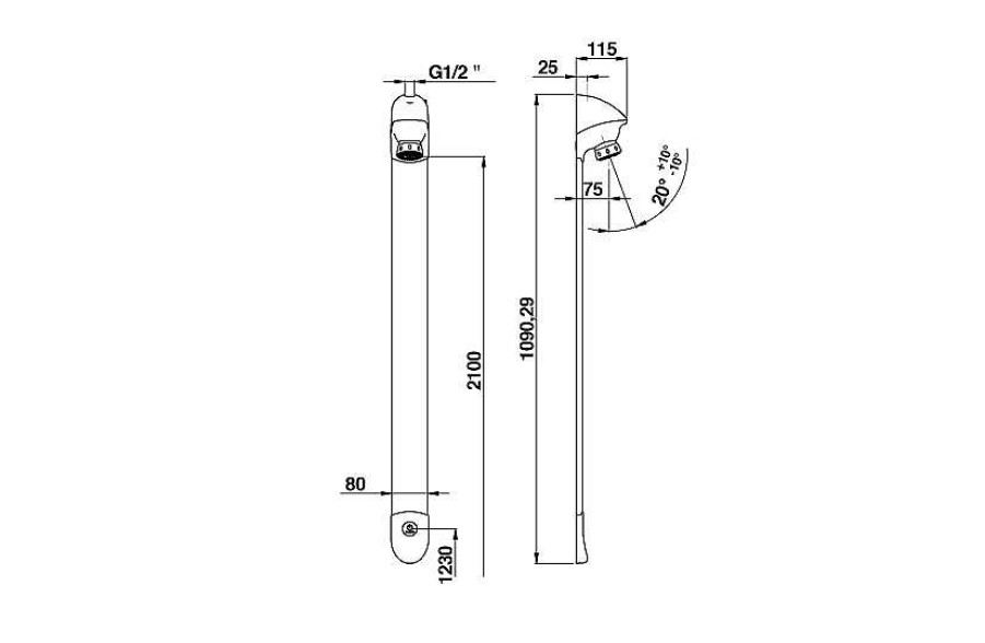 Grifer A De Ba O Presto Iberica | Grifo Temporizado Ducha Un Agua Touch Accionamiento Mediante Sensor T Ctil. Presto Dl 400 Touch 27434 Presto Iberica