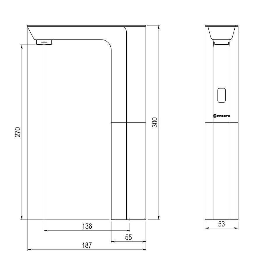 Grifer A De Ba O Presto Iberica | Grifo Electr Nico Temporizado Sensor Presto Xt Elec L Alto Presto