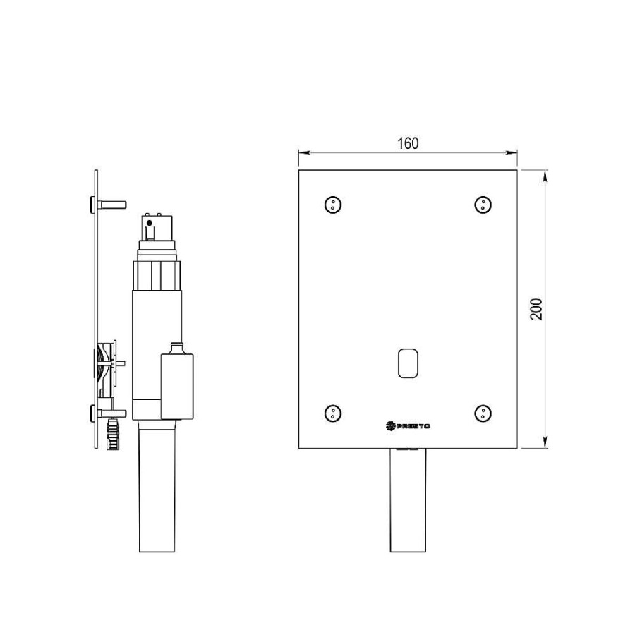 Grifer A De Ba O Presto Iberica | Fluxor Inodoro Por Sensor Accionamiento Mediante Sensor. Presto Kit De Transformaci N 1000 A Elec Sin Pulsador 79810 Presto Iberica