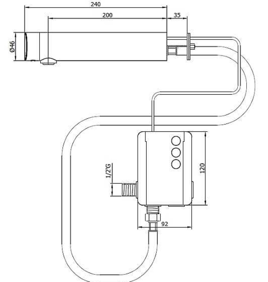 Grifer A De Ba O Nofer | Grifo Lavabo Activaci N Laser Mural Caudal Estandar 07361.B Nofer