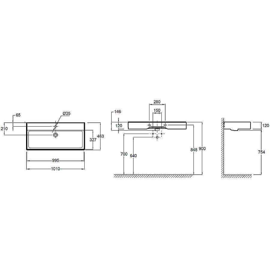 Encimeras Jacob Delafon | Lavabo 100 Cm Blanco Vivienne Jacob Delafon