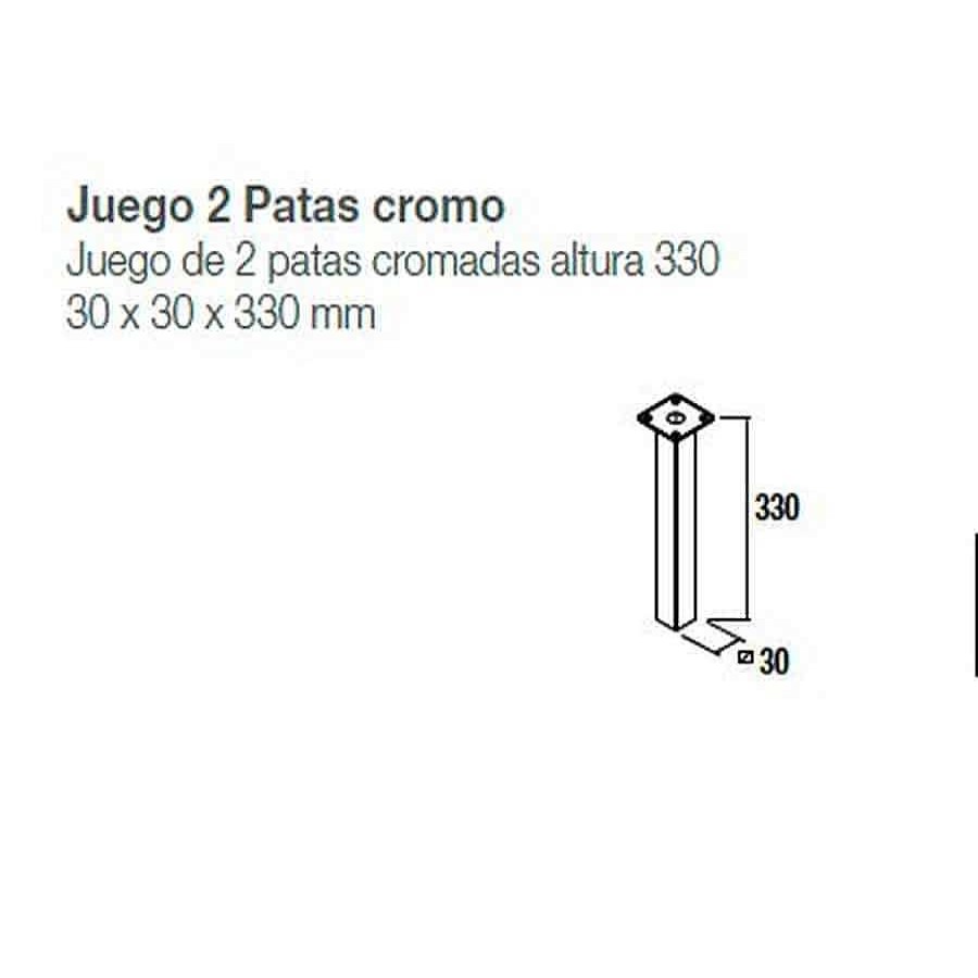 Muebles De Ba O Salgar | Juego De 2 Patas Para Mueble Y Pilar Cromo Salgar