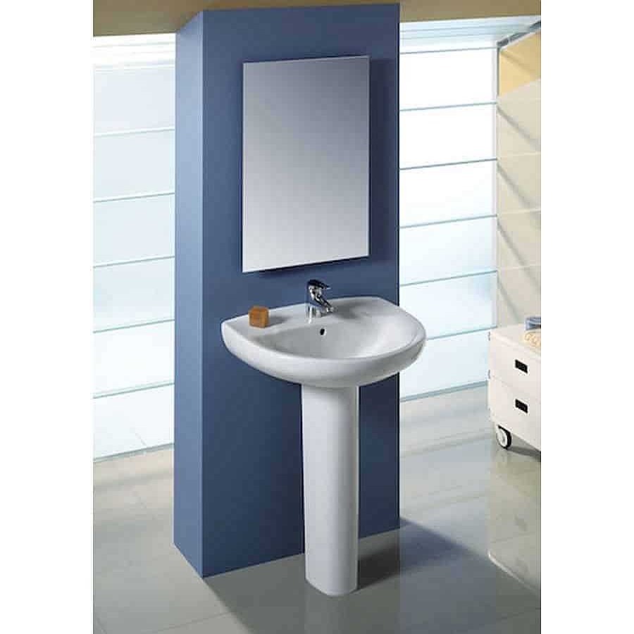 Lavabos Roca | Lavabo De Porcelana Mural Con Pedestal Victoria Roca