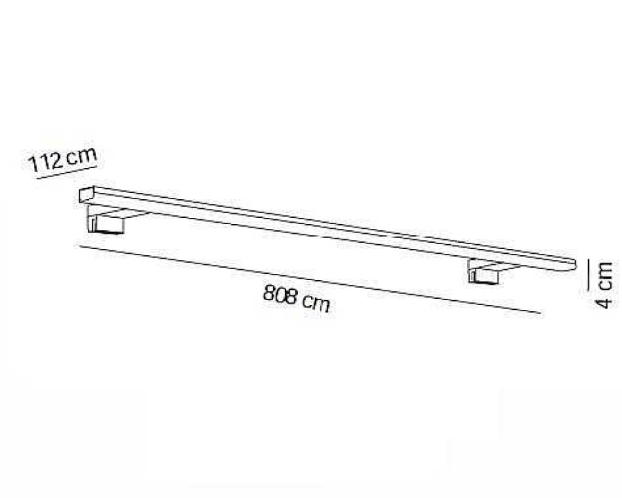 Iluminaci N Manillons Torrent | Aplique Led 808 Mm Rect. Cromo Modelo Apliques 7661002 Manillons Torrent