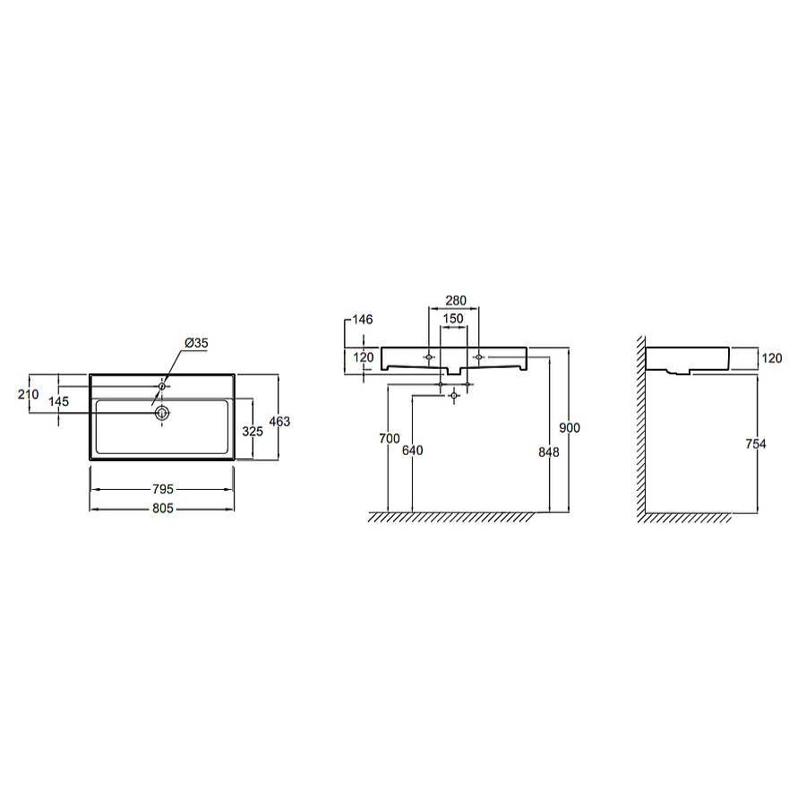 Encimeras Jacob Delafon | Lavabo 80 Cm Vivienne Jacob Delafon