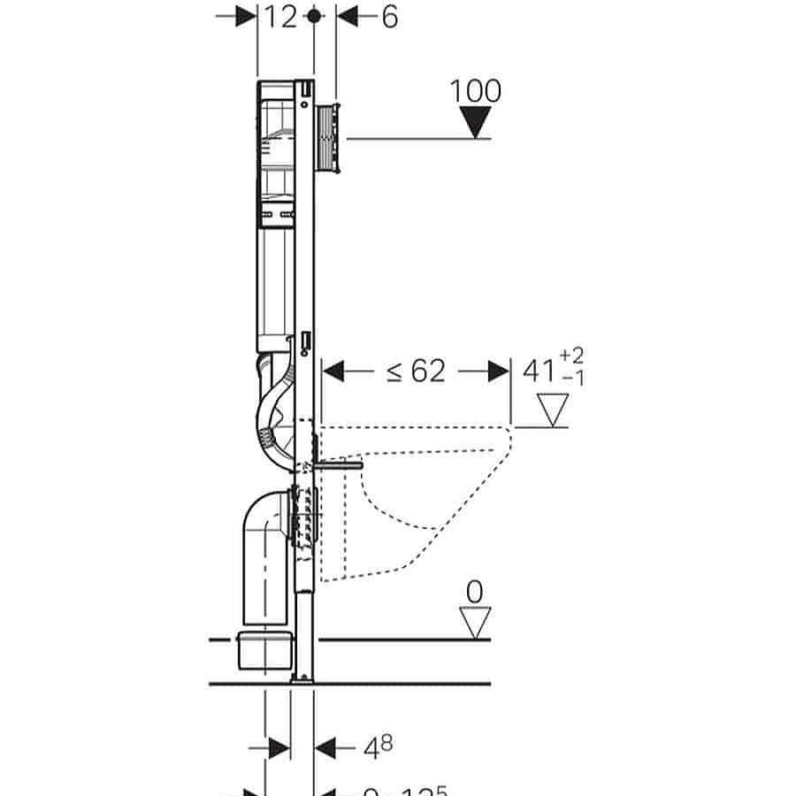 Inodoros Geberit | Bastidor Para Inodoro Suspendido Duofix Geberit