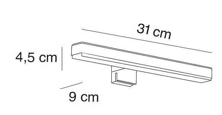 Iluminaci N Manillons Torrent | Aplique Led 310 Mm Rect. Modelo Apliques 7662002 Manillons Torrent