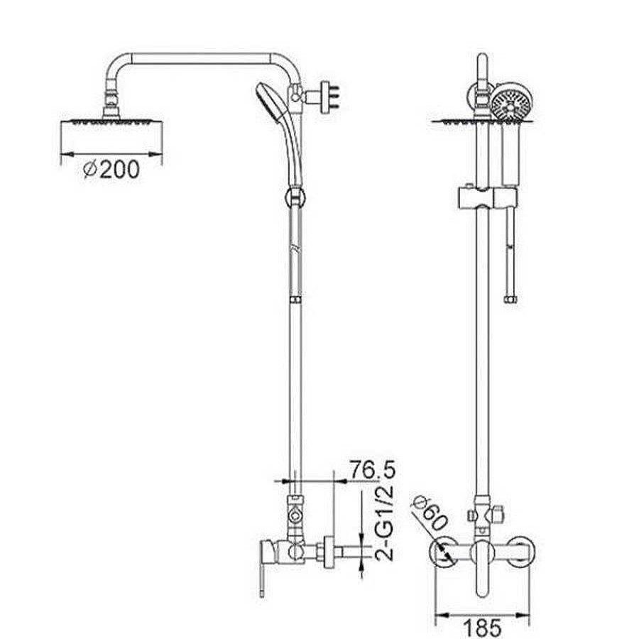 Columnas De Ducha Imex Products | Columna De Ducha Roma Imex Bdr001