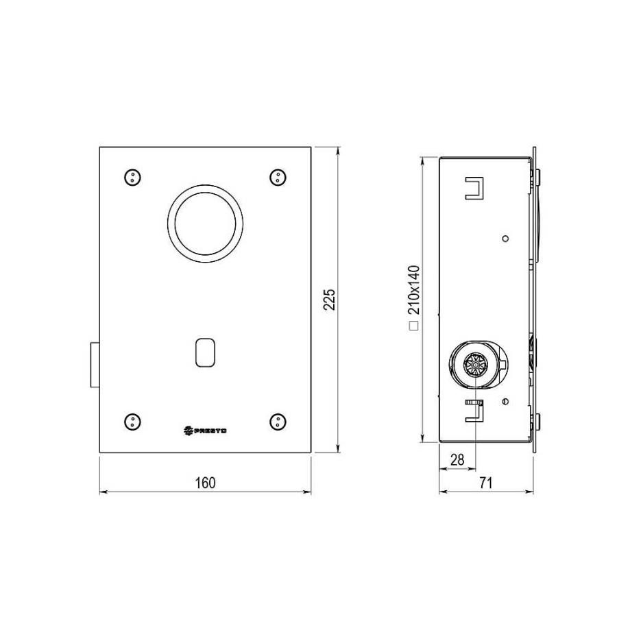 Grifer A De Ba O Presto Iberica | Fluxor Inodoro Por Sensor Accionamiento Mediante Sensor. Presto Domo Sensia I Ple79701 Presto Iberica