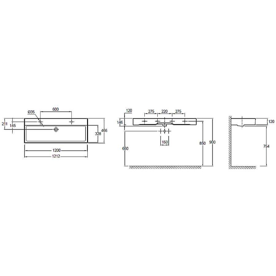 Encimeras Jacob Delafon | Lavabo 120 Cm Vivienne Jacob Delafon