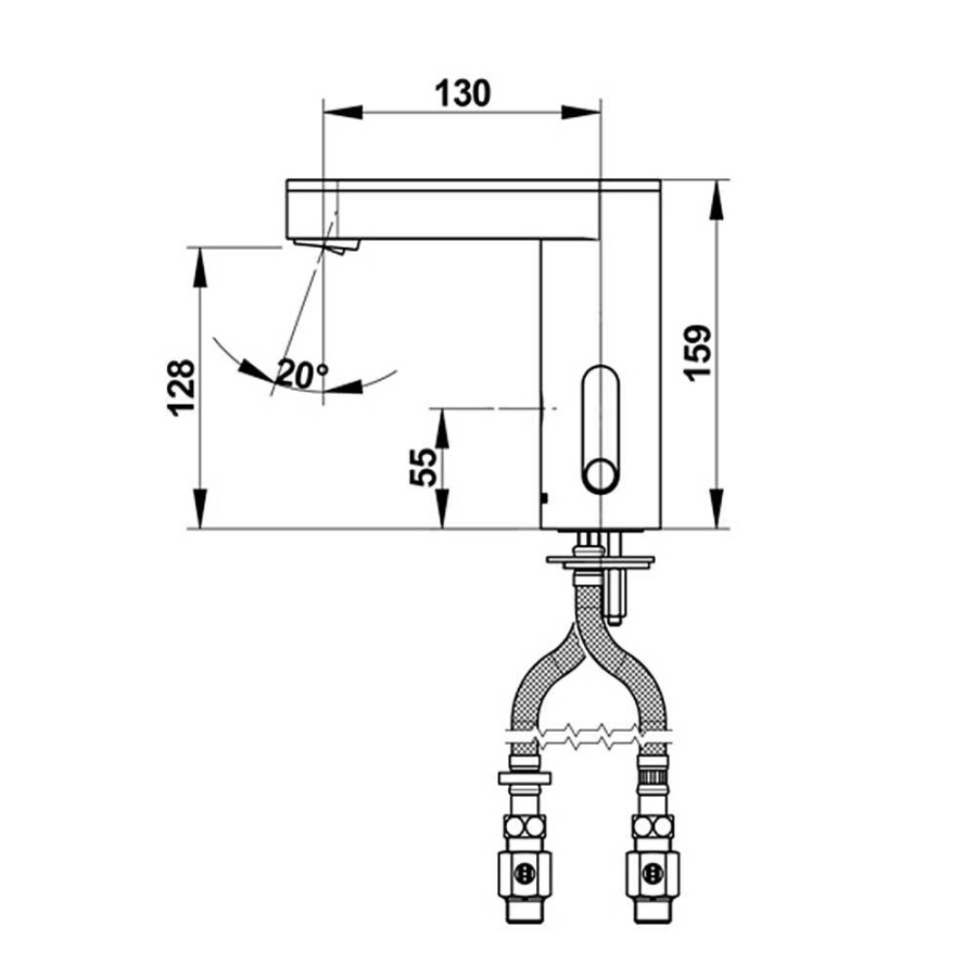 Grifer A De Ba O Presto Iberica | Grifo Temporizado Lavabo Mezclador Repisa Por Sensor Accionamiento Mediante Sensor. Presto Soho Lm 56210 Presto Iberica