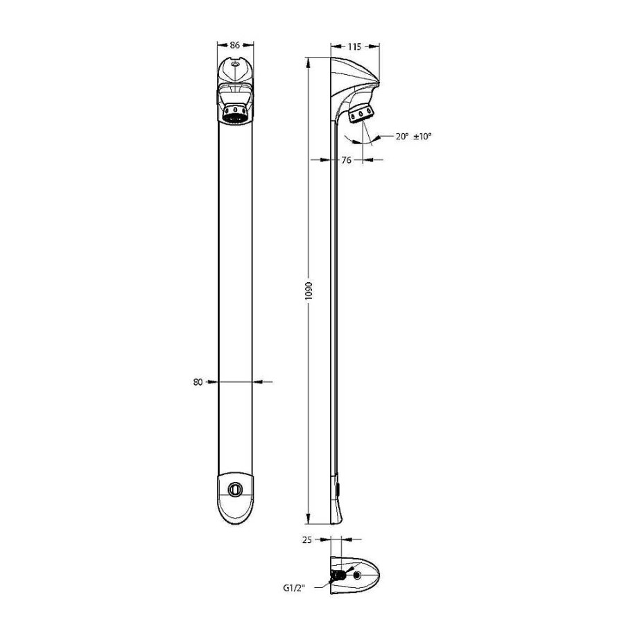 Grifer A De Ba O Presto Iberica | Grifo Temporizado Ducha Mezclador Mural Por Sensor Accionamiento Mediante Sensor. Presto Dl 400 Sensia 27471 Presto Iberica