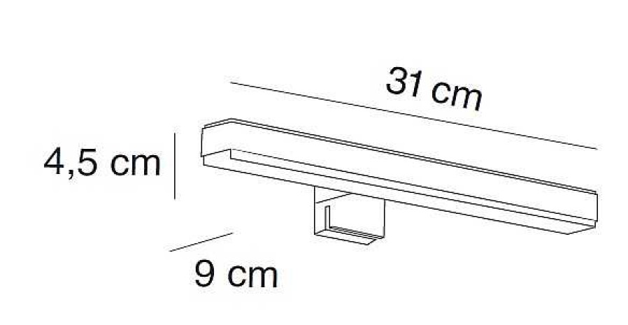 Iluminaci N Manillons Torrent | Aplique Led 310 Mm Rect. Negro Mate Modelo Apliques 7662081 Manillons Torrent