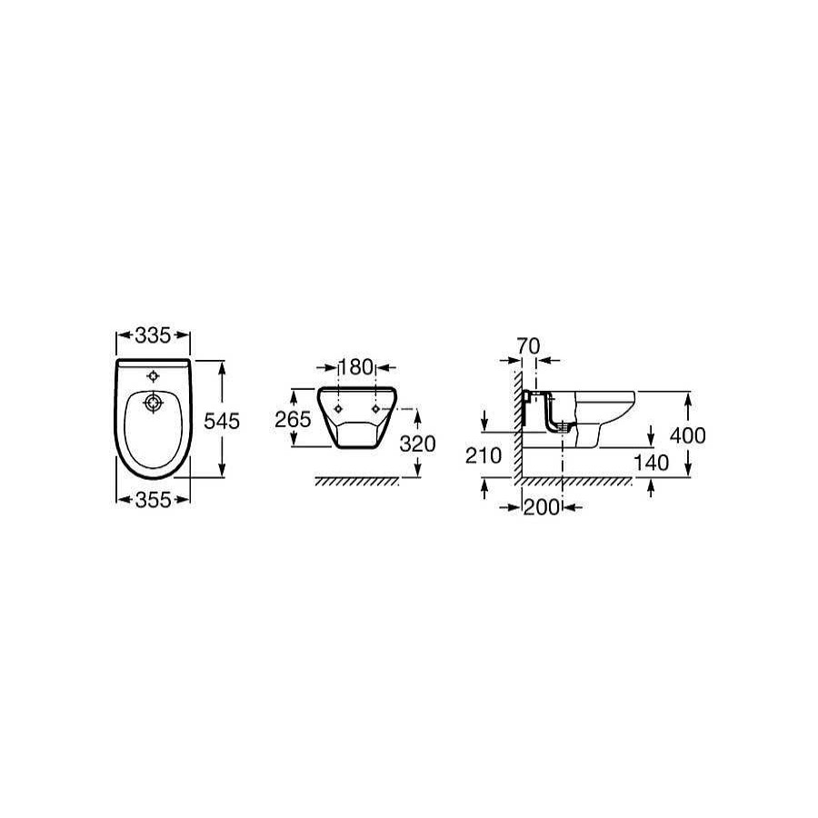 Bidet Roca | Bide De Porcelana Suspendido Roca Victoria A35530500S