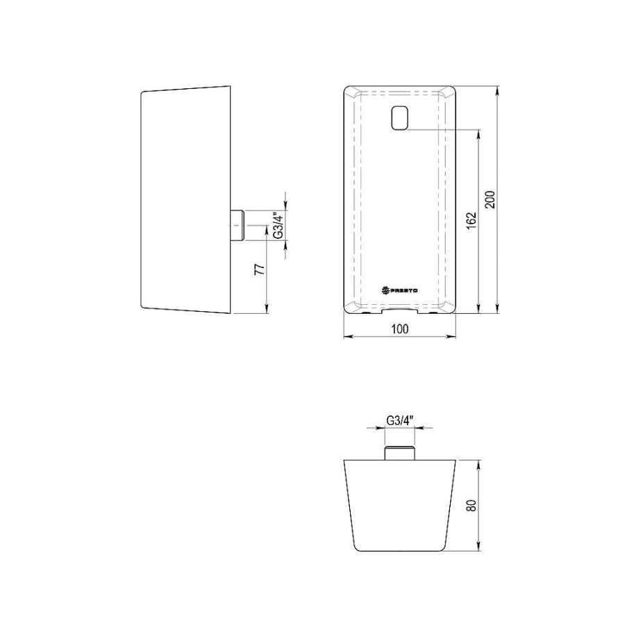 Grifer A De Ba O Presto Iberica | Fluxor Inodoro Por Sensor Accionamiento Mediante Sensor. Presto Kit De Transformaci N Arte Elec P7177110 Presto Iberica