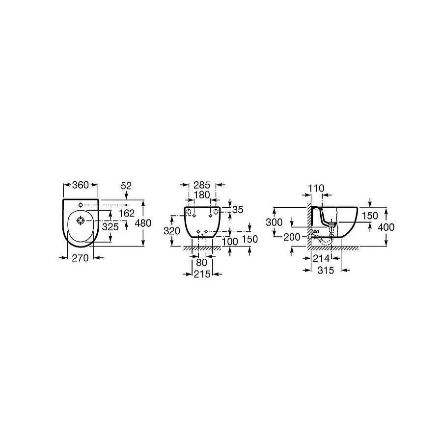 Bidet Roca | Bidet Suspendido Compacto Roca Meridian