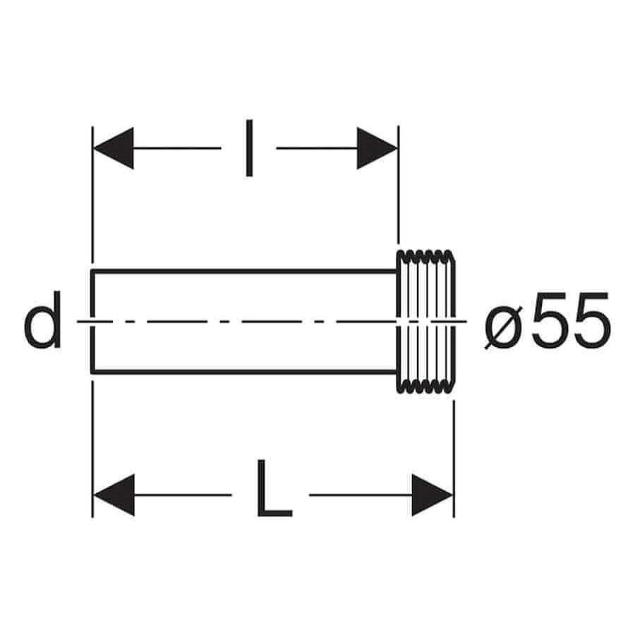 Inodoros Geberit | Extensi N De Codo De Descarga Con Junta De Manguito Geberit