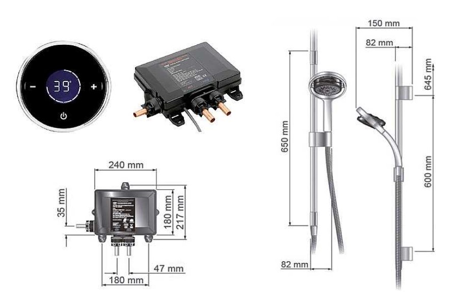 Grifer A De Ba O Presto Iberica | Grifo Temporizado Ducha Mezclador Touch Accionamiento Mediante Sensor T Ctil. Presto Mira Lux Techo 80663 Presto Iberica