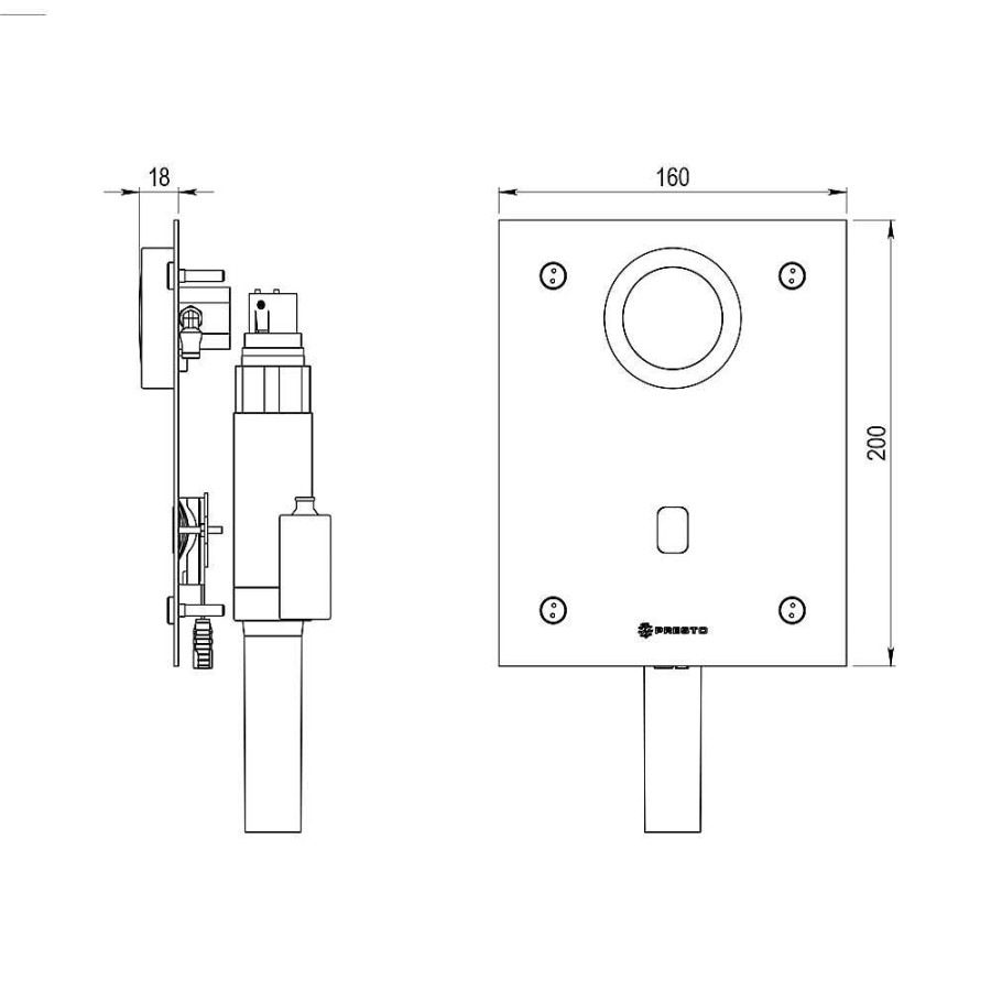 Grifer A De Ba O Presto Iberica | Fluxor Inodoro Por Sensor Accionamiento Mediante Sensor. Presto Kit De Transformaci N 1000 A Elec 79801 Presto Iberica