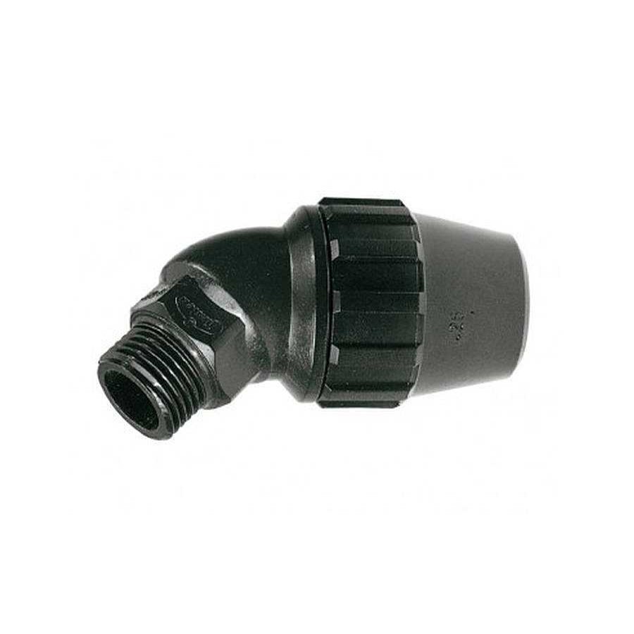 Tuber As Banium | Enlace Acodado De Polietileno 45 501193712 Rosca Macho De 20 1/2 Mm